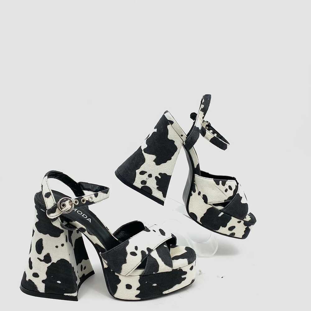 Lamoda Black White Heels Platform | Womens 4